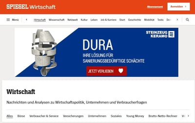 Während in Deutschland die Bekanntheit der Sanierungslösung DURA.PC und das Produkt selbst im Vordergrund der Bannererstellung lag…